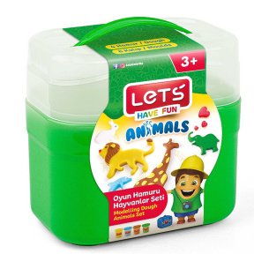 Игровой набор с тестом для лепки Animals