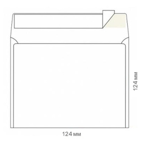 Конверт для CD K6 MK (124*124) с окном