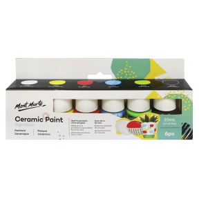 Set de vopsea pentru ceramică Mont Marte, 6 culori, 20 ml