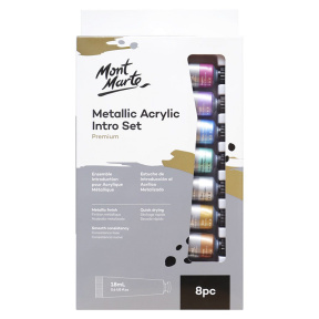Набор красок акрил Metallic 8 цветов x 18 мл