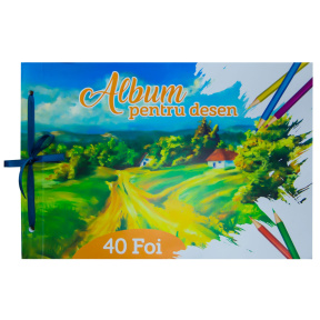 Album pentru desen cu legături COUNTRYSIDE, 40 foi, 100 gr./m2
