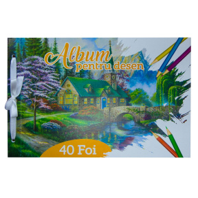 Album pentru desen cu legături MAGIC PLACE, 40 foi, 100 gr./m2