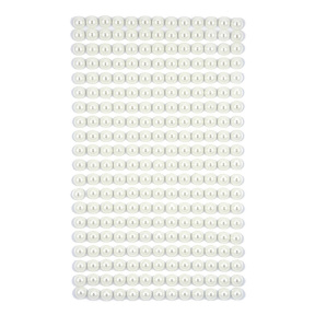 Perle autoadezive 4 mm, 440 bucăți, ivory