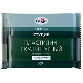 Пластилин скульптурный ОЛИВКОВЫЙ M 0.5кг