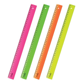 Линейка пластиковая СТАММ 40см NEON