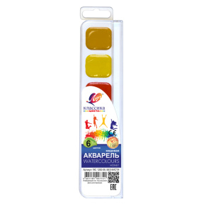 Acuarelă, 6 culori, fără pensulă