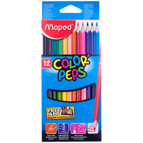 Creioane colorate Color Peps, 12 culori