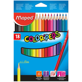 Set de creioane colorate Color Peps, 18 culori