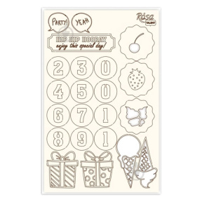 Tablă pentru scrapbooking „Cake delicious“ 3, carton alb