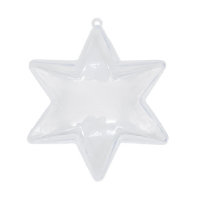 Stea din plastic, transparentă 10cm