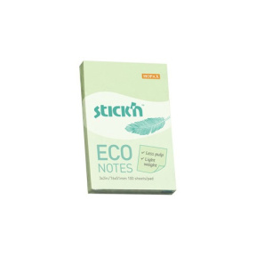 Bloc de hârtie pentru notițe 76x51mm/100f ECO, verde