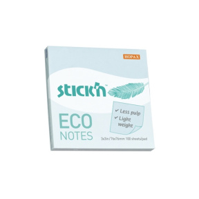 Bloc de hârtie pentru notițe 76x76mm/100f ECO, albastru