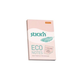 Bloc de hârtie pentru notițe 76x51mm/100f ECO, roz