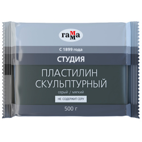 Пластилин скульптурный СЕРЫЙ М