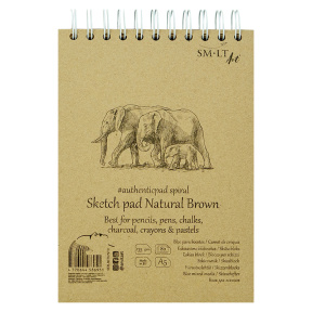 Скетчбук Natural Brown на спирали А5