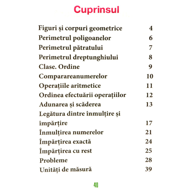 Matematică cl.3. Îndrumar