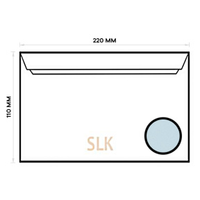 .Конверт DL SLK  (110*220) пастельный, голубой