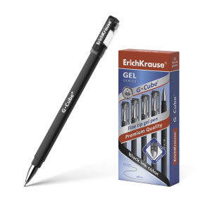 Pix cu gel ErichKrause 0,5 mm G-Cube, negru