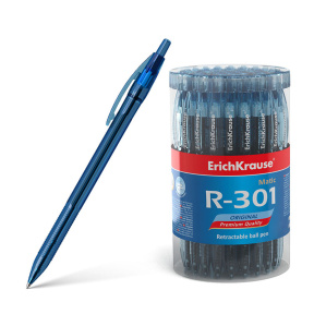 Pix bila cu buton Erich Krause 0.7 mm R-301 Original Matic, albastru