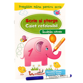 Scrie si sterge. Invatam cifrele. Pegas