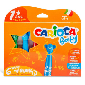 Набор фломастеров Carioca "Baby Teddy", 6 цветов