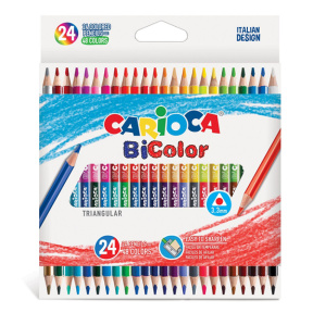 Set creioane colorate Carioca Bi-Color, 24 culori