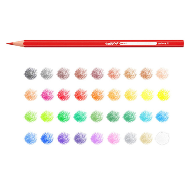 Карандаши цветные Carioca шестигр, 36 цветов