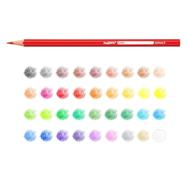 Карандаши цветные Carioca шестигр, 36 цветов