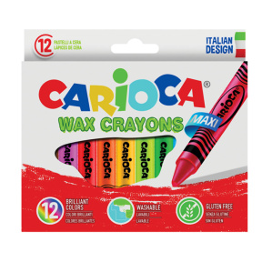 Восковые карандаши Carioca Maxi, 12 цветов