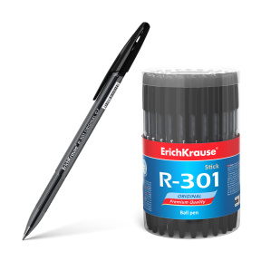 Pix cu bila Erich Krause 0,7 mm R-301 Original Stick, negru