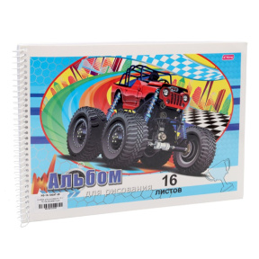 Альбом для рисования 16 л 70 г/м Monster truck