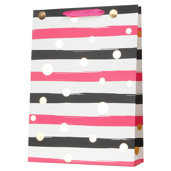 Pungă de cadouri Ornamente 33x45,7x10,2 (mix 12 buc./pachet)