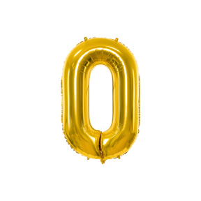 Balon de folie Cifra "0", auriu