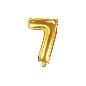 Balon de folie Cifra "7", aur