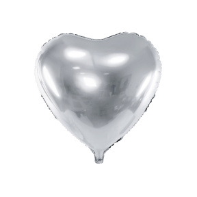 Balon de folie Inima, argintiu