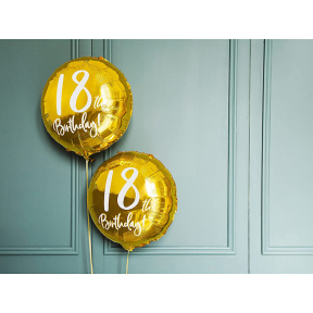 Balon de folie, 18-th Birthday, auriu