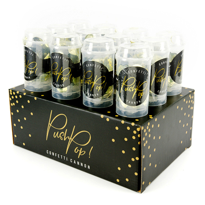 Tun confetti Push Pop, auriu