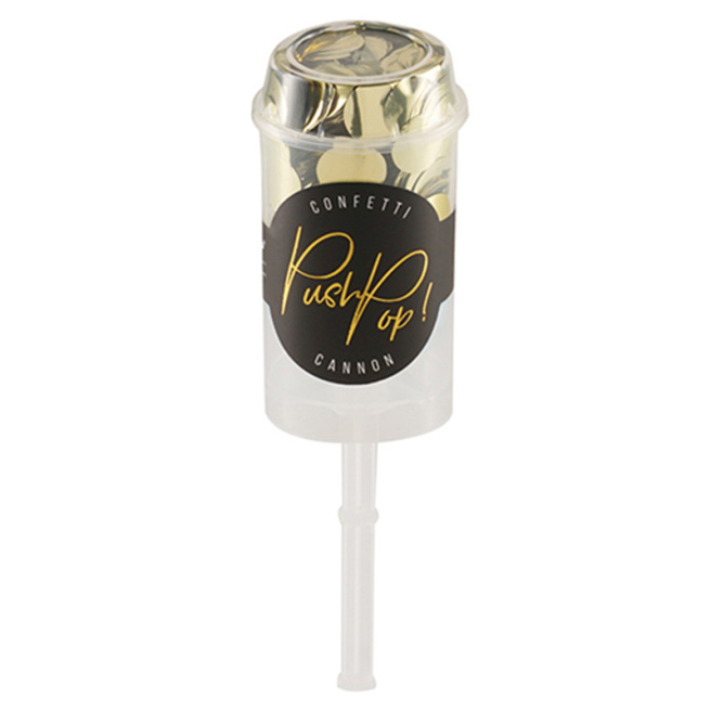 Tun confetti Push Pop, auriu