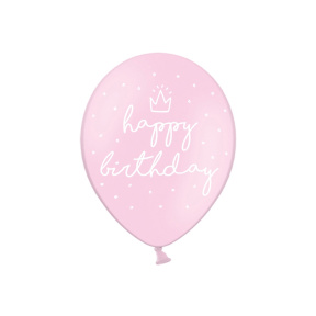Воздушный шарик Happy Birthday, розовый