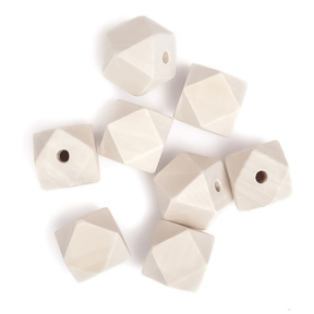 Mărgele de lemn, geometrice 8 buc.