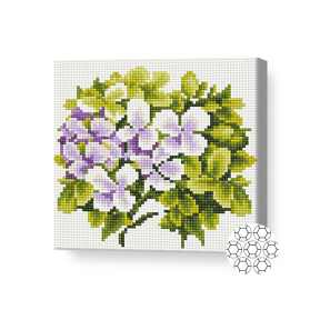 Нежные весенние цветы, 20x20 см, алмазная мозаика