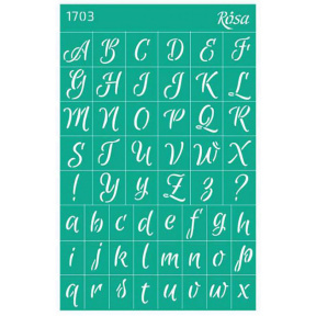 Trafaret autoadeziv fundal, №1703, seria "Alfabet", 13х20cm