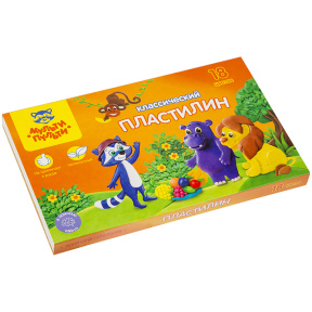 Пластилин Мульти-Пульти, 18 цветов, со стеком, 360г