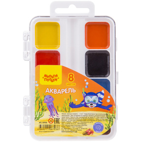 Acuarelă Multi-Pulti, din miere, 8 culori, fără pensulă