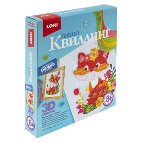 Квиллинг. Панно "Лисёнок"