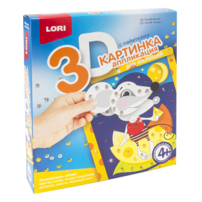 Аппликация для малышей с пайетками "Мышка"