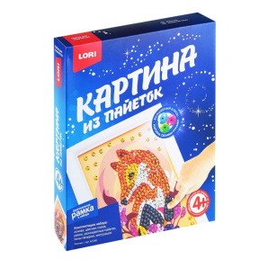 Картина из пайеток "Лисичка"