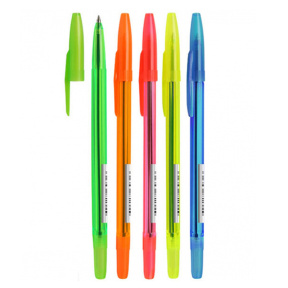Pix cu bilă "511 Neon" albastru, 1,0mm, corp transparent, assorti