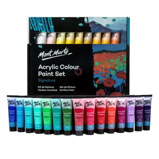 Set vopsea acrilică 36 culori x 36 ml