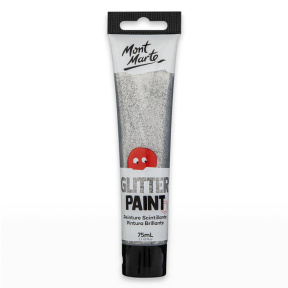 Краски Glitter с блестками 75 мл Серебро